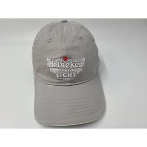 Heineken Premium Light Beer Strapback Adjustable Hat Cap Cotton Men Women Gray